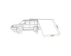 BlockOut Awning Front Wall 2.5m