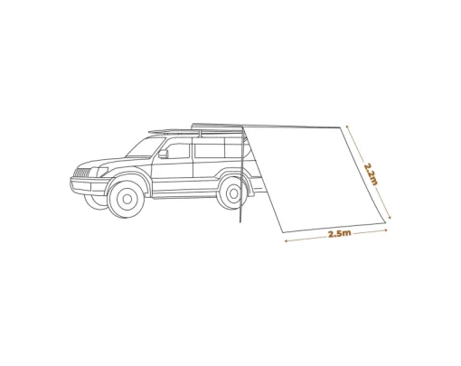 BlockOut Awning Front Wall 2.5m