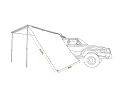 BlockOut Awning Side Wall 3m