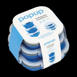 Popup Food Containers Blue 3 Pack