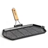 Rectangular Folding Frying Grill Pan