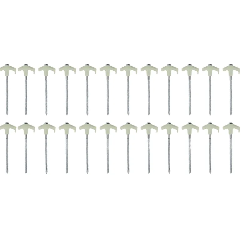 Screw In Tent Peg Set 25 Piece Glow in the dark