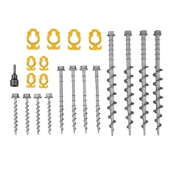 Screw-In Aluminium Peg Kit 22 Piece