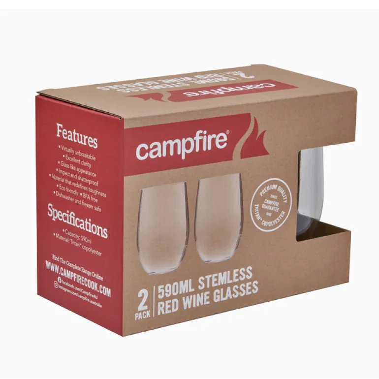 Tritan Stemless Red Wine 590ML 2 Pack